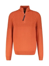 Strickpullover Stricktroyer, tonal gemustert