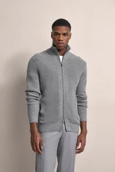 bugatti Strickjacke Grau/Hellgrau/Dunkelgrau