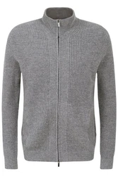 bugatti Strickjacke Grau/Hellgrau/Dunkelgrau