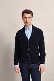 Strickjacke mit Schalkragen