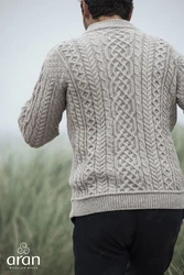Carraig Donn Strickpullover Grau/Braun/Beige/Dunkelgrau