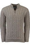 Carraig Donn Strickpullover Grau/Braun/Beige/Dunkelgrau