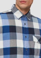 s.Oliver Langarmhemd Regular Fit Hellblau/Blau