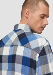 s.Oliver Langarmhemd Regular Fit Hellblau/Blau