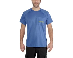 Carhartt T-Shirt Fishing mit UV-Schutz Blau/Hellblau
