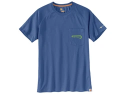 Carhartt T-Shirt Fishing mit UV-Schutz Blau/Hellblau