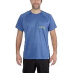 Carhartt T-Shirt Fishing mit UV-Schutz Blau/Hellblau