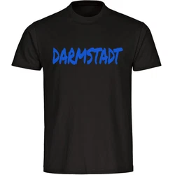 multifanshop T-Shirt Herren Darmstadt - Textmarker Rot/Dunkelblau/Lila/Dunkelgrau/Blau