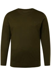 Men Plus T-Shirt Basic Bauchfit Rundhals 