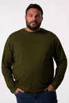 Men Plus T-Shirt Basic Bauchfit Rundhals 