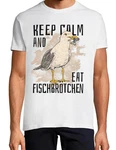 Youth Designz T-Shirt mit Fischbrtchen Motiv Grau