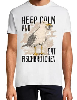 Youth Designz T-Shirt mit Fischbrtchen Motiv Grau