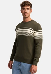 Indicode Strickpullover INLeague Dunkelgrün/Khaki