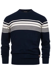 Indicode Strickpullover INLeague Dunkelblau/Blau/Hellblau