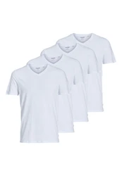 Jack & Jones Unterhemd 4er Pack Jacbasic Weiß/Grau/Hellblau