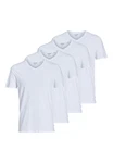 Jack & Jones Unterhemd 4er Pack Jacbasic Weiß/Grau/Hellblau