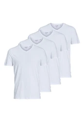 Jack & Jones Unterhemd 4er Pack Jacbasic Weiß/Grau/Hellblau