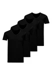 Jack & Jones Unterhemd 4er Pack Jacbasic Schwarz