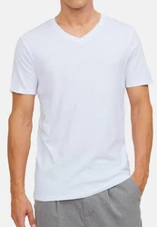 Jack & Jones T-Shirt JACBASIC V-NECK TEE Grau/Hellblau/Weiß/Dunkelblau/Creme