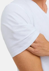 Jack & Jones T-Shirt JACBASIC V-NECK TEE Grau/Hellblau/Weiß/Dunkelblau/Creme