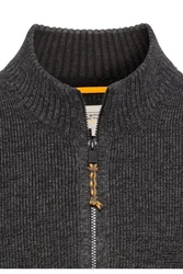 camel active Strickjacke Dunkelgrau/Grau/Dunkelblau
