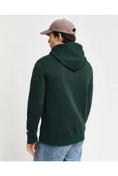 GANT FRONT GRAPHIC SWEAT HOODIE Dunkelgrün/Orange