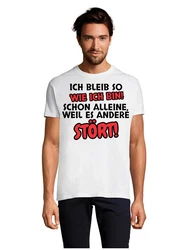 Youth Designz T-Shirt Ich bleibe so wie ich bin Herren Braun/Weiß/Creme/Schwarz/Rot/Dunkelgrau/Gelb