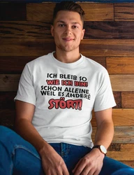 Youth Designz T-Shirt Ich bleibe so wie ich bin Herren Braun/Weiß/Creme/Schwarz/Rot/Dunkelgrau/Gelb