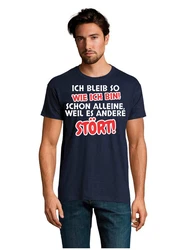 Youth Designz T-Shirt Ich bleibe so wie ich bin Herren Dunkelblau/Blau