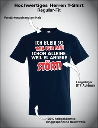 Youth Designz T-Shirt Ich bleibe so wie ich bin Herren Dunkelblau/Blau