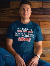Youth Designz T-Shirt Ich bleibe so wie ich bin Herren Dunkelblau/Blau
