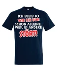 Youth Designz T-Shirt Ich bleibe so wie ich bin Herren Dunkelblau/Blau