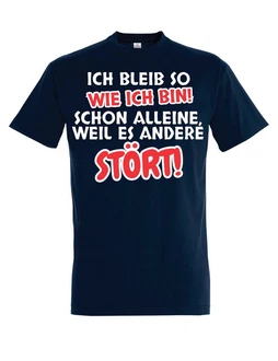 Youth Designz T-Shirt Ich bleibe so wie ich bin Herren Dunkelblau/Blau Youth Designz T-Shirt Ich bleibe so wie ich bin Herren Dunkelblau/Blau