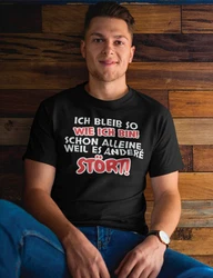 Youth Designz T-Shirt Ich bleibe so wie ich bin Herren Schwarz/Dunkelgrau/Braun/Gelb/Rot
