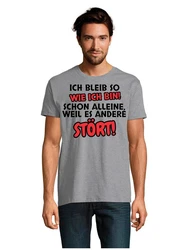 Youth Designz T-Shirt Ich bleibe so wie ich bin Herren Grau/Dunkelgrau/Silber/Hellgrau/Gelb/Braun