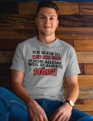 Youth Designz T-Shirt Ich bleibe so wie ich bin Herren Grau/Dunkelgrau/Silber/Hellgrau/Gelb/Braun