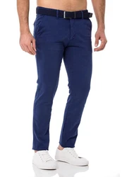Redbridge Chinohose mit Gürtel  Dunkelblau/Blau