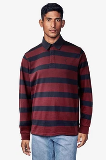 Next Rugbyshirt  Rot/Lila/Dunkelrot/Bordeaux/Braun