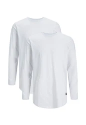 Jack & Jones Langarmshirt Jjenoa Weiß/Grau