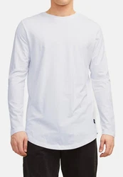 Jack & Jones Langarmshirt Jjenoa Weiß/Grau