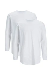 Jack & Jones Langarmshirt Jjenoa Weiß/Grau