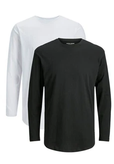 Jack & Jones Langarmshirt Jjenoa Weiß/Dunkelblau/Schwarz/Creme/Dunkelgrau/Grau Jack & Jones Langarmshirt Jjenoa Weiß/Dunkelblau/Schwarz/Creme/Dunkelgrau/Grau