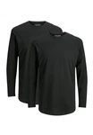 Jack & Jones Langarmshirt Jjenoa Schwarz/Dunkelgrau/Dunkelgrün/Grau