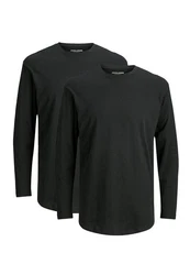 Jack & Jones Langarmshirt Jjenoa Schwarz/Dunkelgrau/Dunkelgrün/Grau