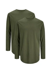 Jack & Jones Langarmshirt Jjenoa Dunkelgrün