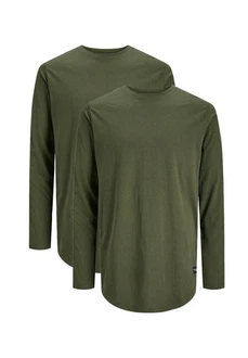 Jack & Jones Langarmshirt Jjenoa Dunkelgrün