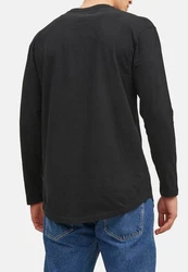Jack & Jones Langarmshirt Jjenoa Schwarz/Dunkelgrau/Dunkelgrün/Grau