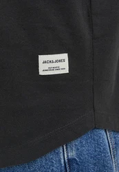 Jack & Jones Langarmshirt Jjenoa Schwarz/Dunkelgrau/Dunkelgrün/Grau