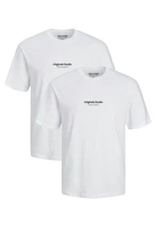 Jack & Jones T-Shirt Jorvesterbro Weiß/Grau/Creme