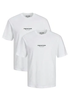 Jack & Jones T-Shirt Jorvesterbro Weiß/Grau/Creme